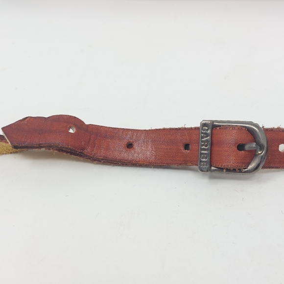 Handmade Hand Tooled Brown Leather Floral Honduras Crossbody Bag Western Boho - Picture 7 of 13